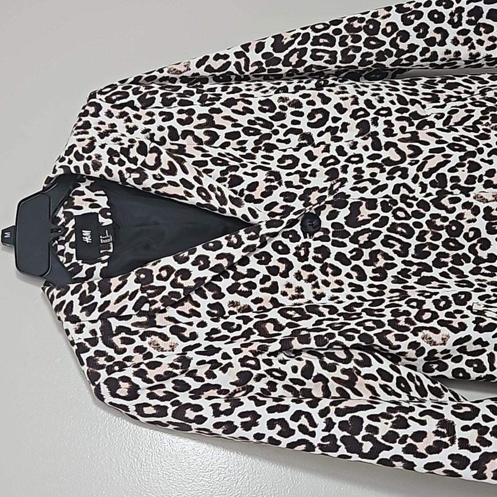 H&M Leopard Blazer Sz 8 - Picture 2 of 11